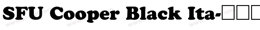 SFU Cooper Black Ita字体转换